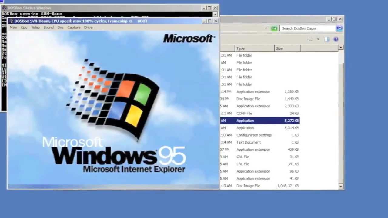 install windows 95 dosbox
